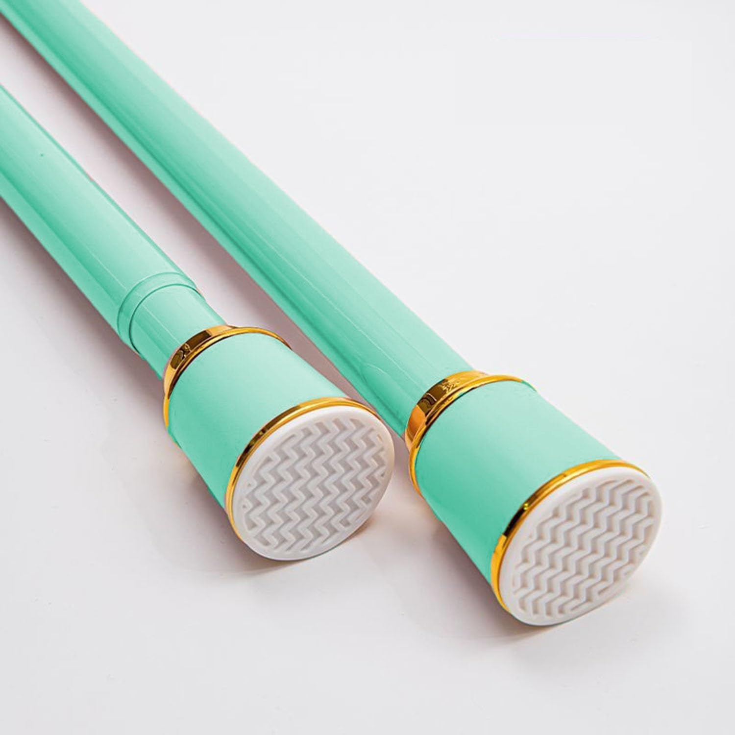 GLDYTVF Adjustable Shower Curtain Rod 40-500cm No Drill Tension Rod for Windows & Room Dividers Telescopic Design for Bedroom Bathroom Balcony - Green (0.4m-0.55m)