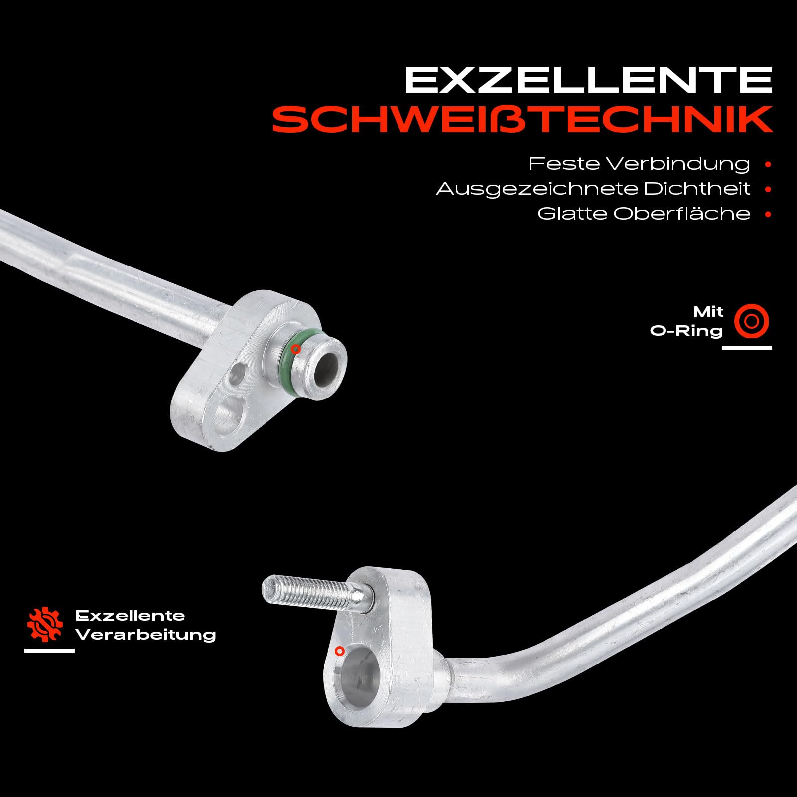 Frankberg Klimaleitung Klimaschlauch Druckleitung Kompatibel mit A3 8V1 8VK 1.0L-1.6L 2012-2010 A3 Cabriolet 8V7 8VE 1.4L-1.6L 2013-Heute Replace# 8R0121081T