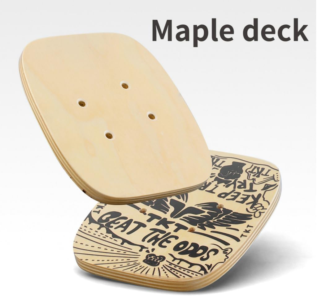 TKT Portable Roller Road Drift Skates Plate with Cool Maple Deck Anti-Slip Board Split Skateboard with PU Wheels High-end Bearings