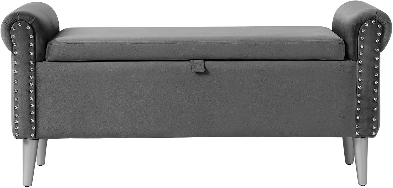 Dolift 47" Long Storage Bench for Bedroom End of Bed Velvet