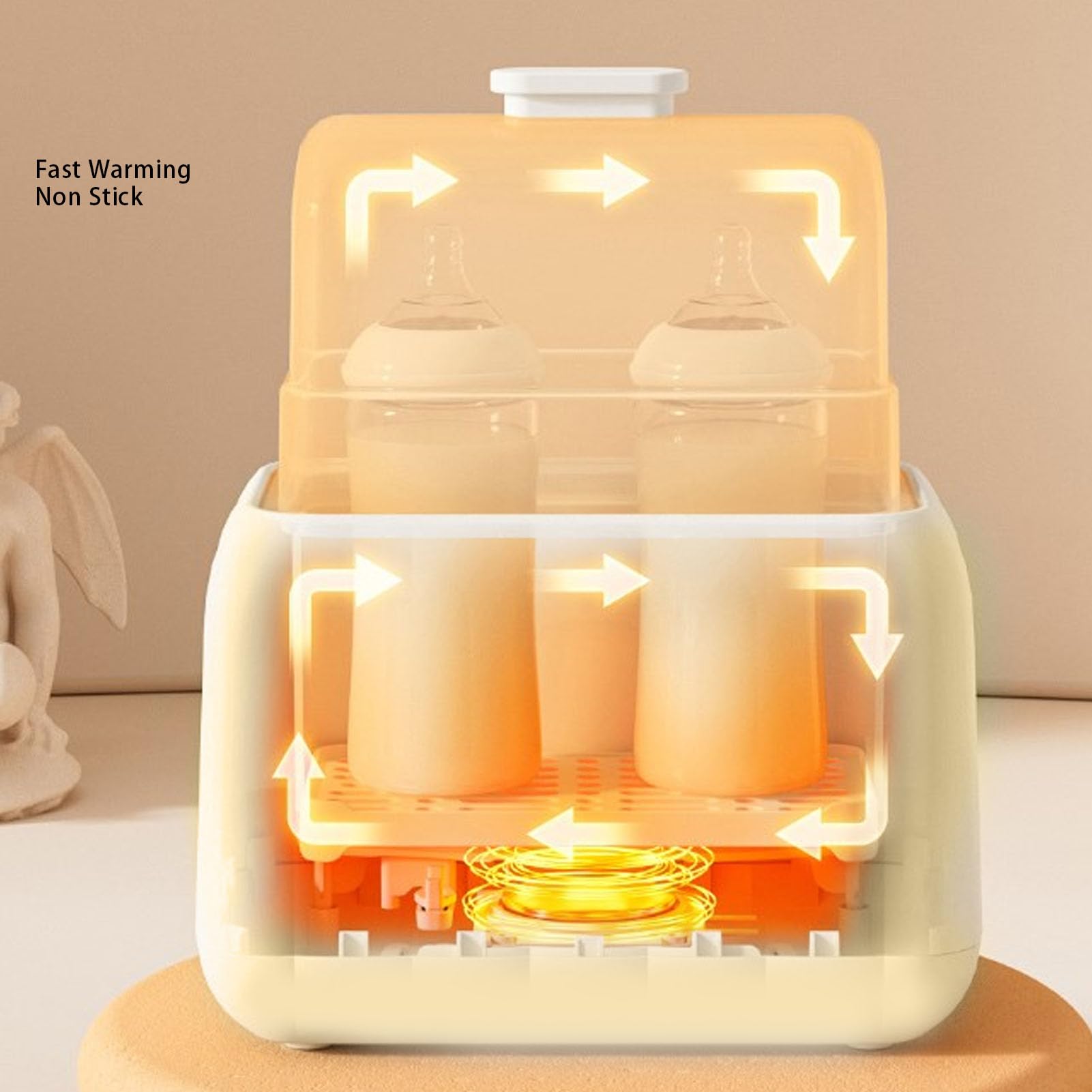 TOPINCN Calentador Rápido de Biberones Doble Calentador de Leche, Apagado Automático, Descongelación, Temporizador Calentador Rápido de Biberones para Leche Materna con Control de
