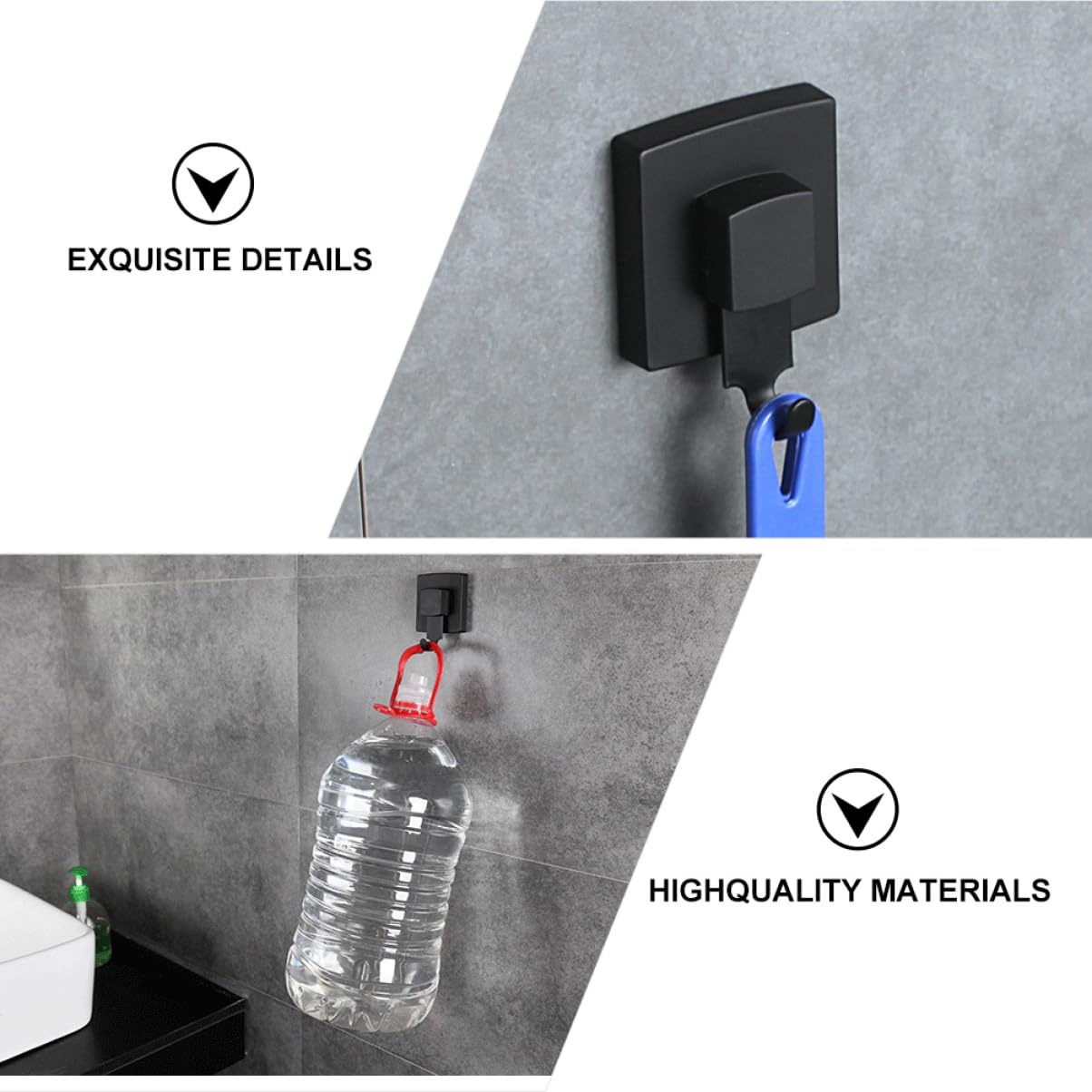 Housoutil 3 Ganchos De Acero Inoxidable Para Pared Sin Taladros Sin Marcas Para Baño Cocina Armario Y Oficina.