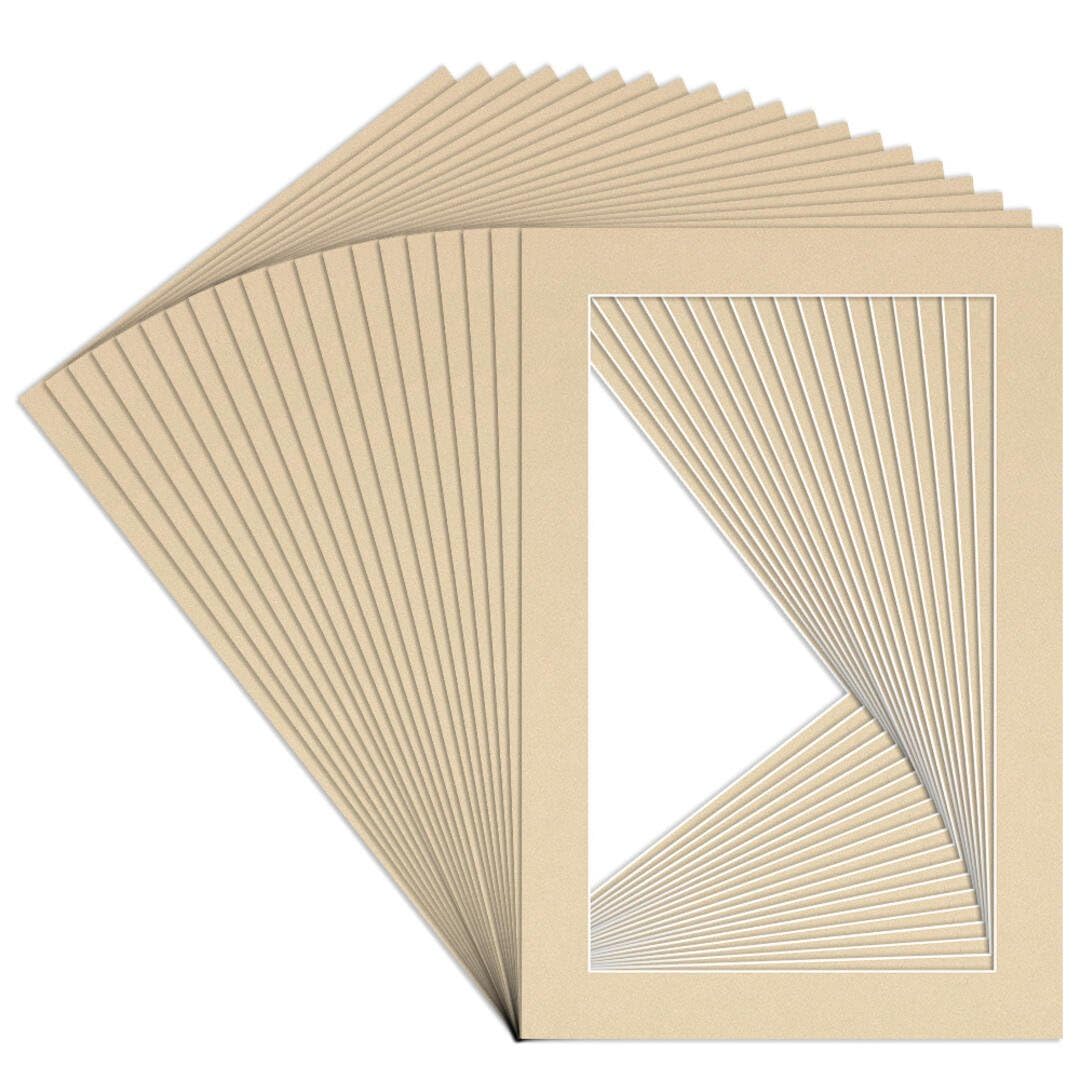 Procut Global 12x8" Ivory Picture Mounts to Fit 10x6" Aperture - Precision Cut Cardboard Photo Mount - Ideal for Frames, Prints, Artwork & Certificates - Sizes & Colours Available - 20 Pack โ image 1