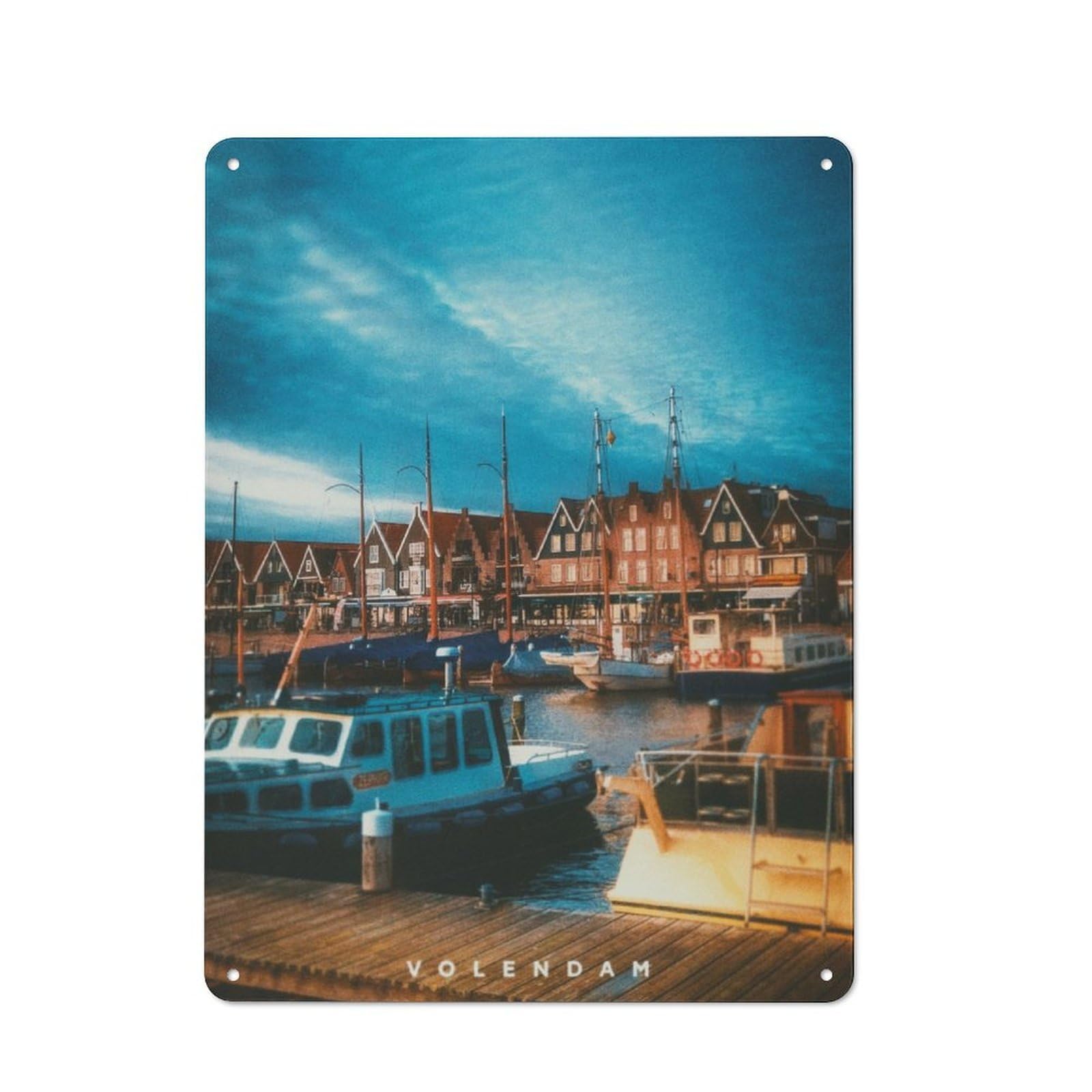 Junmoney Volendam Vintage Tin Sign 40X30cm With For Man Cave Or Games Room, For Games Room Collectors