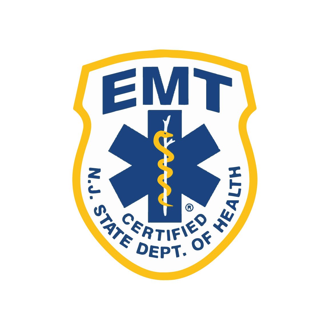New Jersey State Certified Emt Reflective Decal