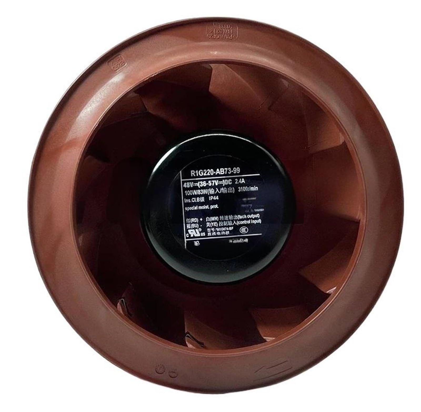 Lzikkgki One Color R1g220-Ab73-99 Inverter Fan 48V 2.4A 100W/83W Ip44 Centrifugal Cooling Fan