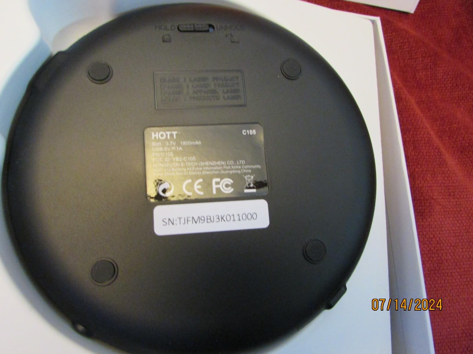 Amazon.com: HOTT Portable CD Player Bluetooth and FM Transmitter ...