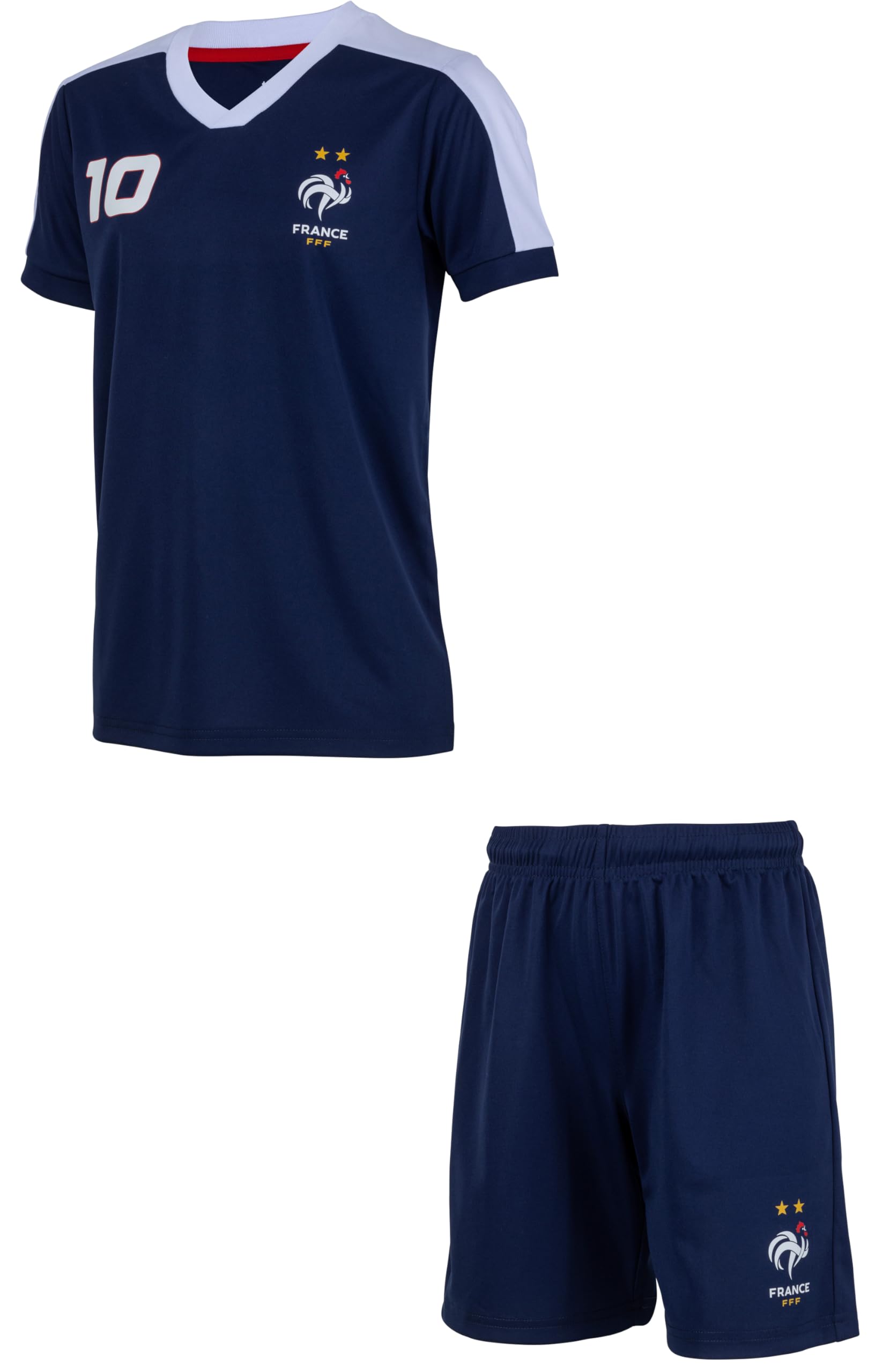 FFF Maillot Short Numéro 10 - Collection Officielle Equipe de France de Football