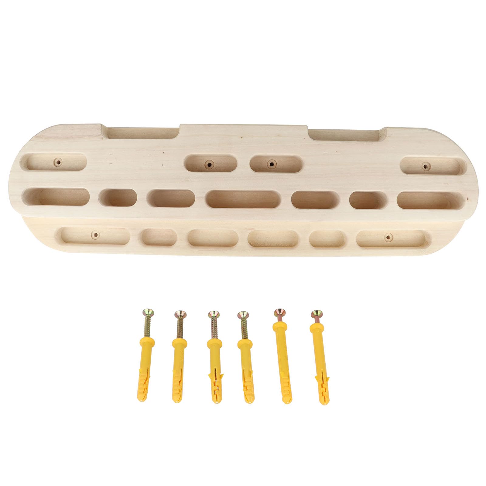 NIDAYE Climbing Training Board, Wooden Fingerboard for Rock Climbing, Hangboard Trainer for Rock Grip Strength(55x15x5cm)