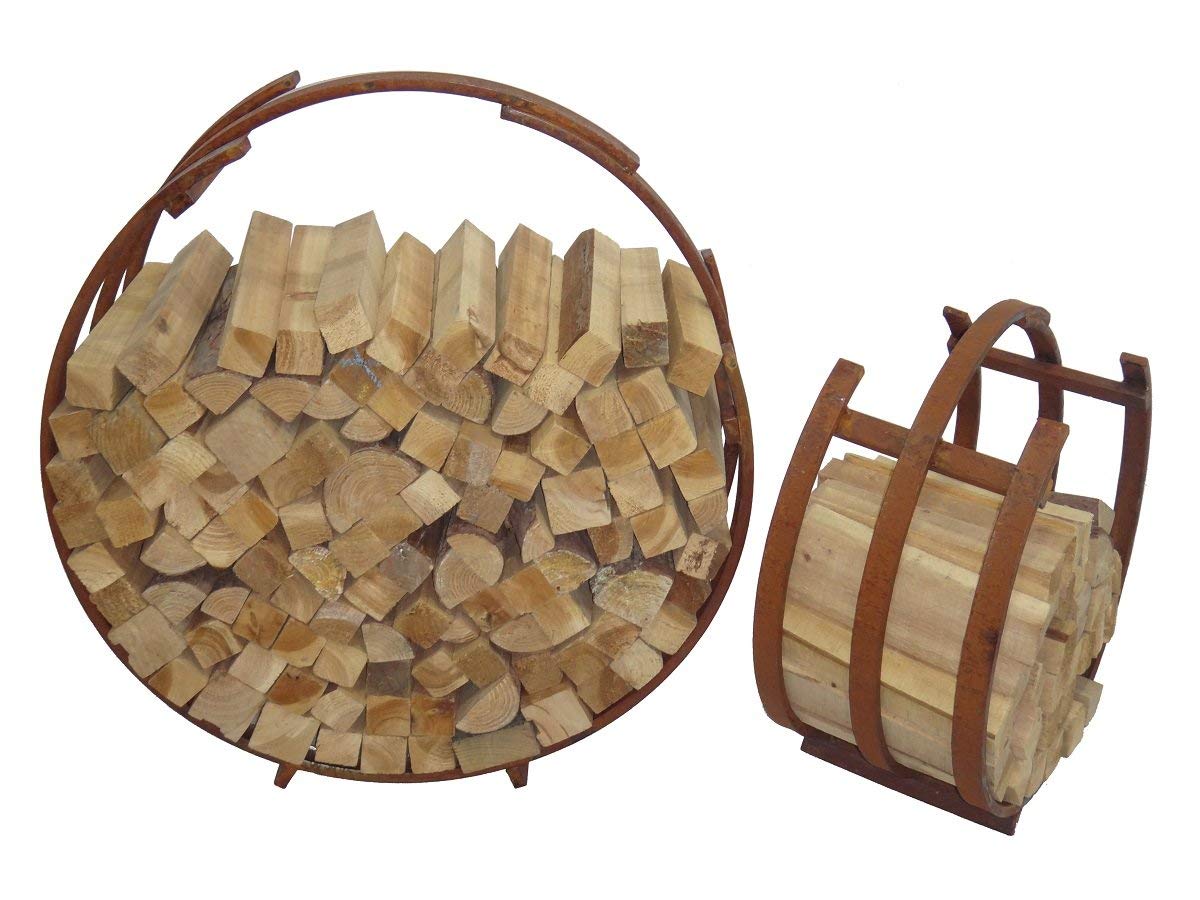 Étagère ronde pour bois de cheminée par 2 créez un coin feu chaleureux et design au salon