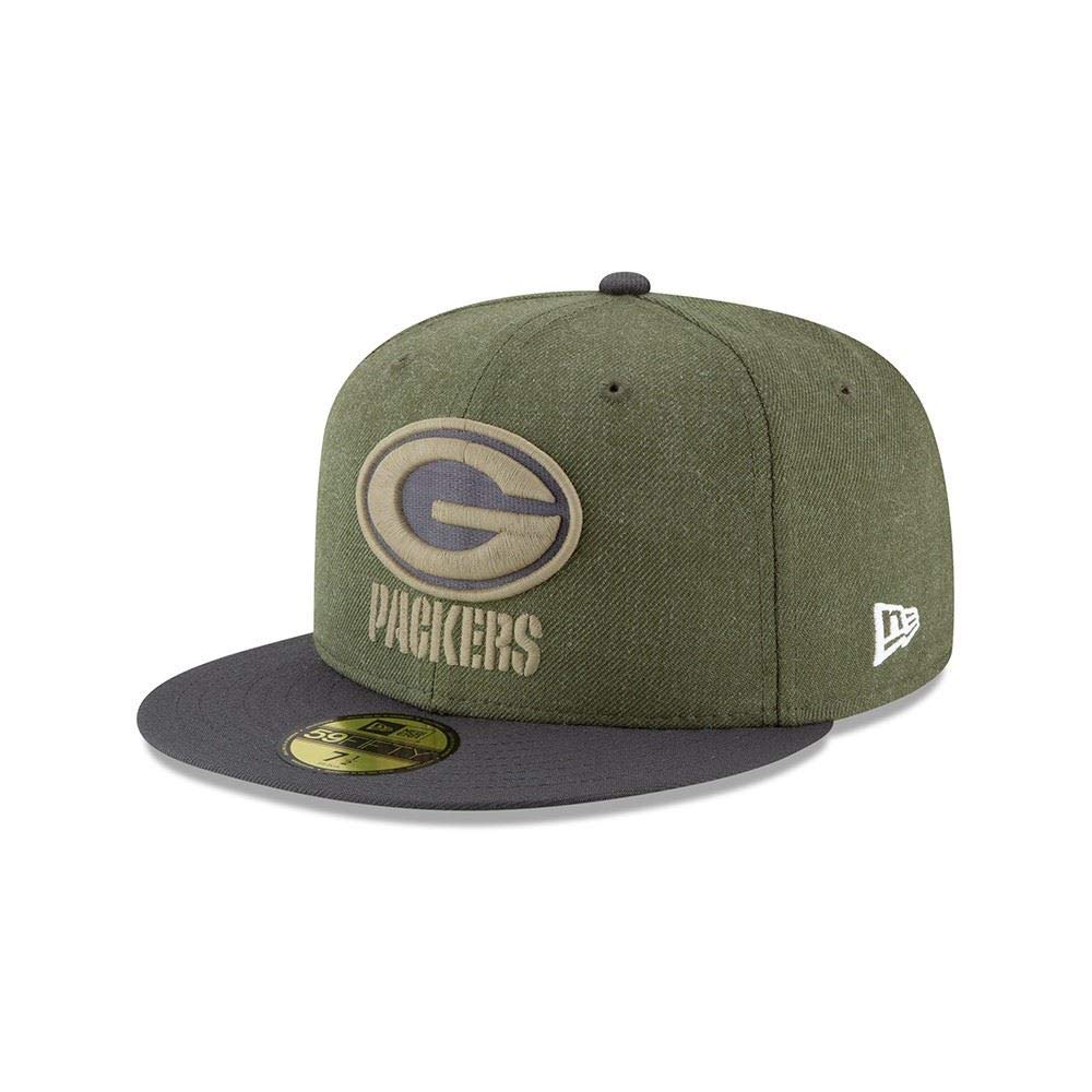 New Era Men's Green 59Fifty Cap - Salute To Service Bay Packers - 7