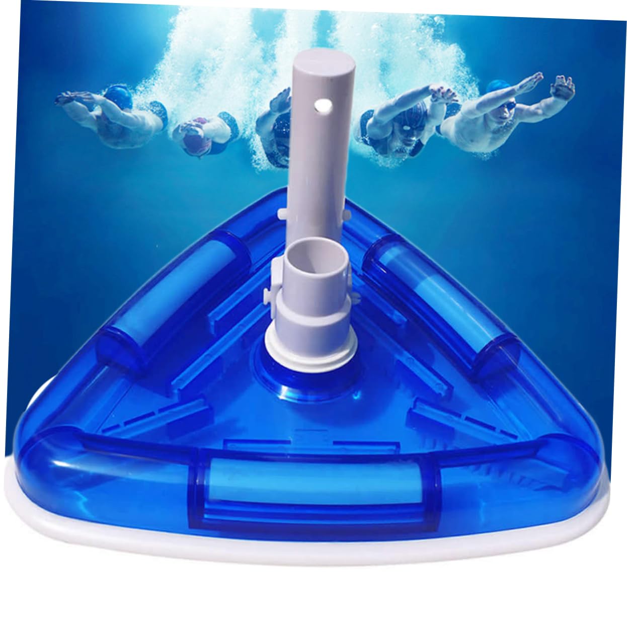 Dreieckiger Pool Saugerkopf Transparent Blau aus Pp für Reinigung