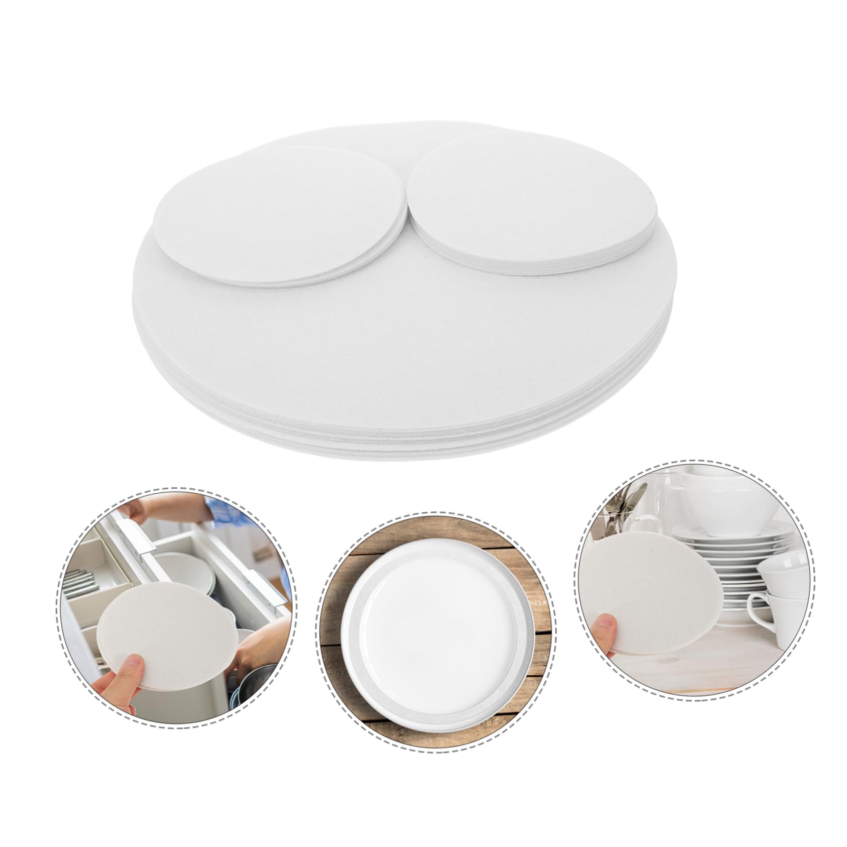 Amazon｜Luxshiny フェルト製プレート仕切りパッド 加厚ラウンド型