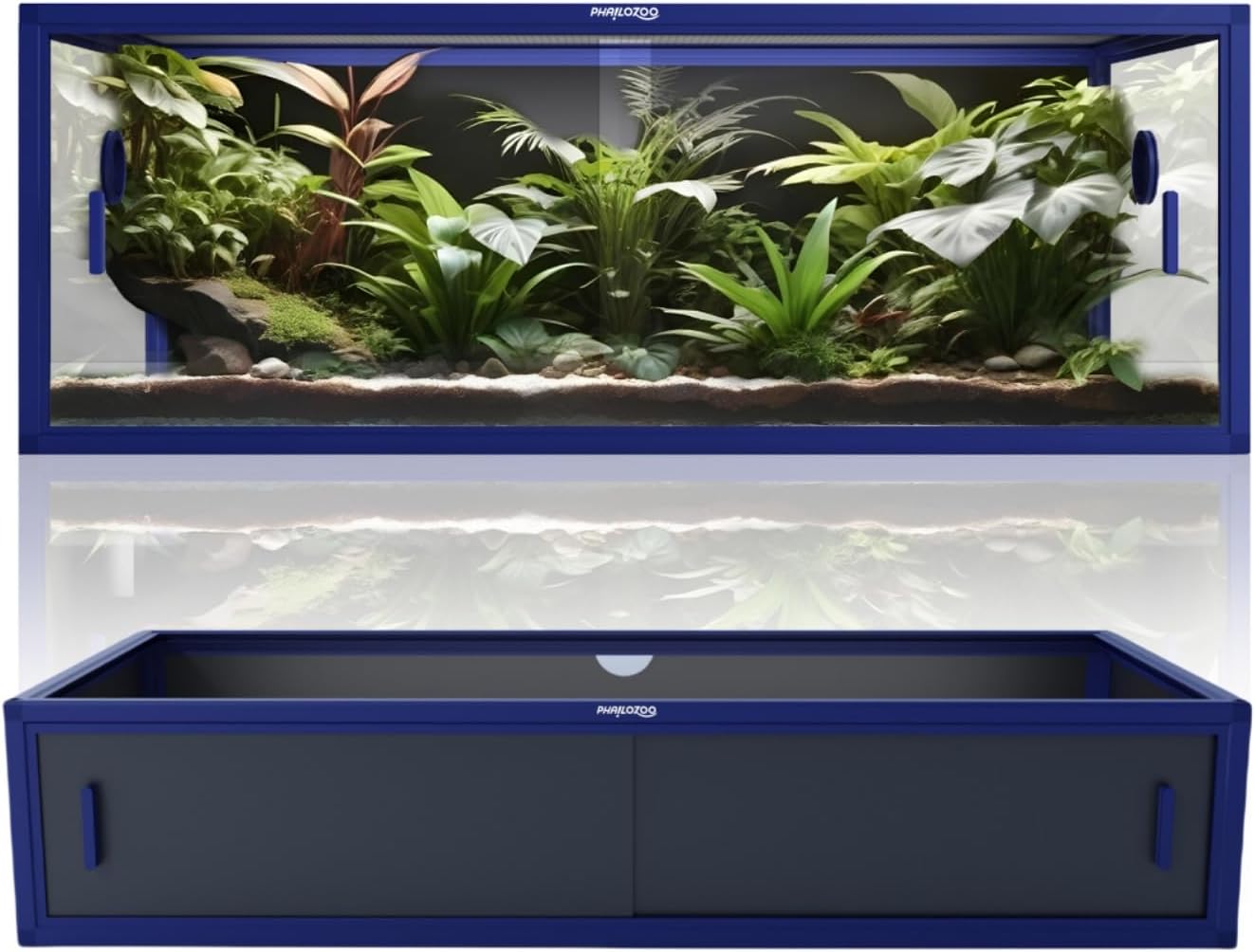85 Gallon Snake Tank with 48" Spacer Cabinet, Only for Phailozoo 85/120 Gallon Reptile Enclosure, Reptile & Amphibian Enclosure Terrarium Stand, 48"x 24" x 10"