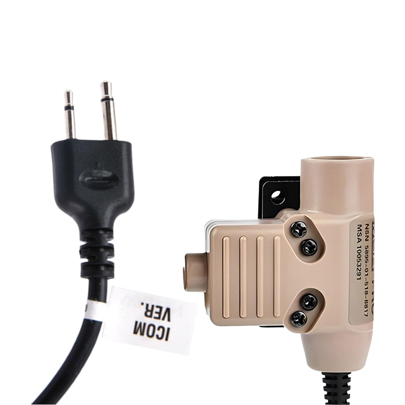 TRENDIVIBE U94 PTT Adapter Durable High Performance Parts for Icom Double Plug Khaki