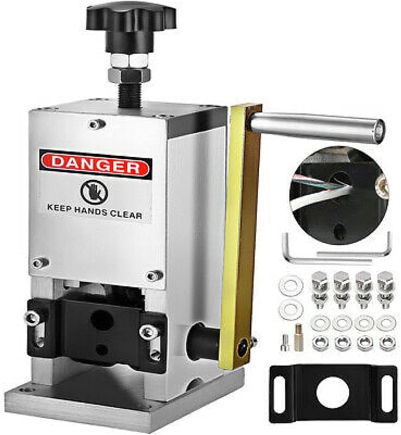 Welding Machine Kit Cable Wire Stripper Stripping Hand Tool Copper Stripping Machine for 1.5-25mm Strip Scrap Copper Wire SD-25 for Welding Steel & Iron