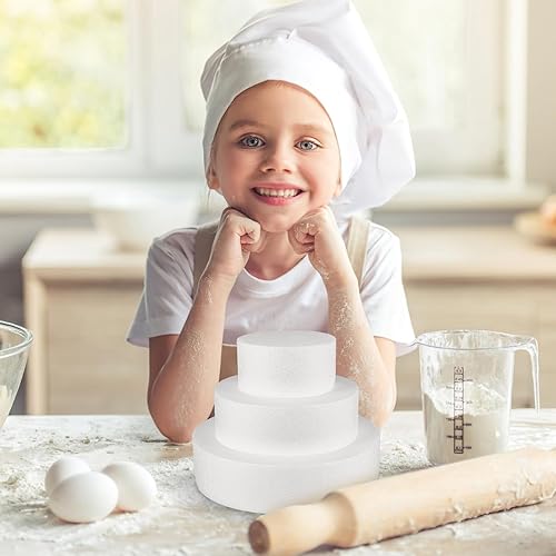 Miniatura 3 de Círculos de espuma para tartas, simuladores redondos de espuma falsa, mini juego para exhibición de boda, artes, práctica, molde de círculo de 3