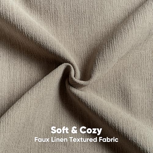 FUTEI Coffee Chenille Decorative Throw Pillow Covers 18x18 Inch Set of 2,Soft Cozy Faux Linen Textured Cushion Case,Farmhouse Home Decor for Couch Living Room