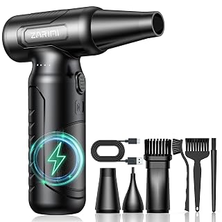 Electric Compressed Air Duster - 33,0000 RPM High-Speed Air Blower Gun, Rechargeable Mini Turbo Fan Cordless for Keyboard, PC, Car, Home & Outdoor Cleaning Dust, Replaces Compressed Air Cans - Amazon product rated Grade A