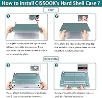 Vista 8 de CISSOOK Compatible con MacBook Air de 15 pulgadas, estuche 2025 2024 2023 Modelo de lanzamiento A3114 A2941, estuche rígido de plástico con funda