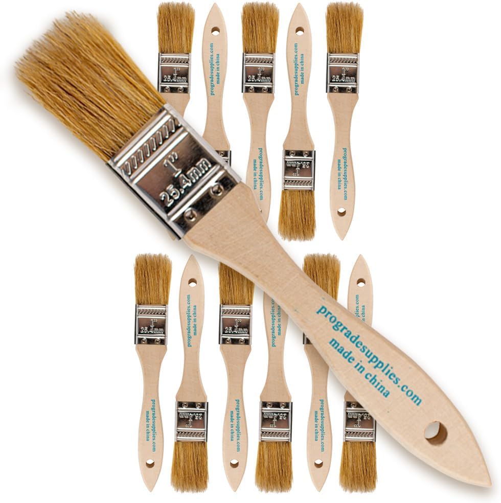 Pro GradeChip Paint Brushes - 12 Ea 1 Inch Chip Paint Brush