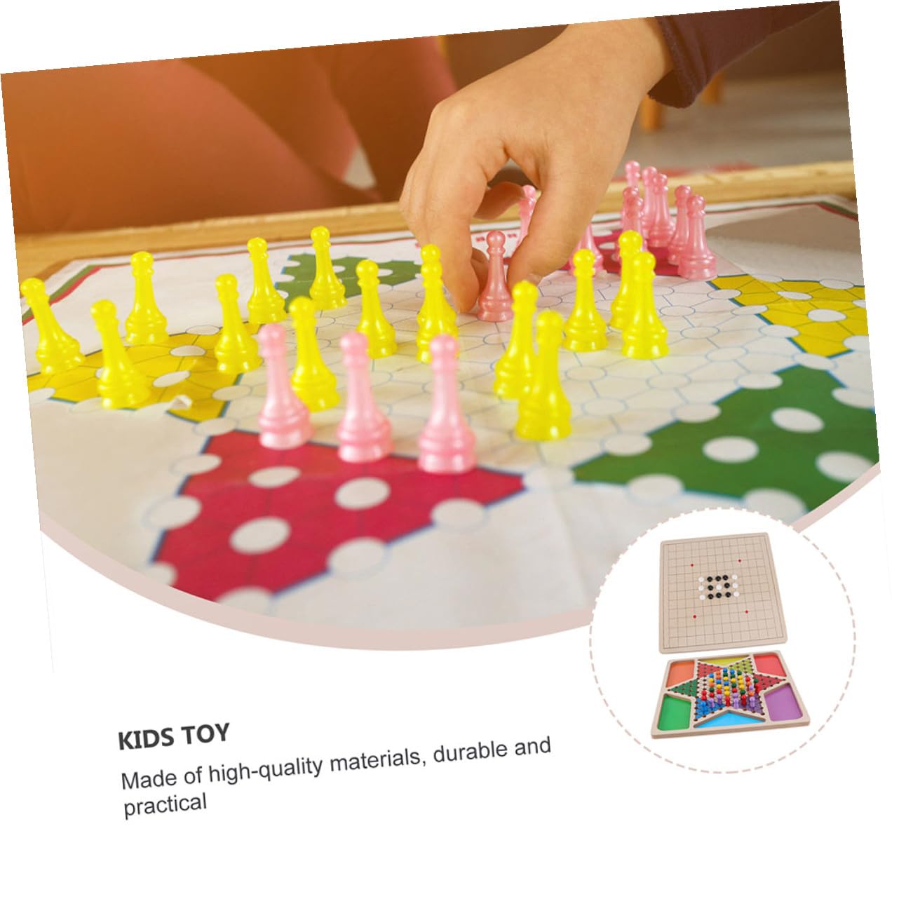 Jeu de Dames Gobang Jeu de Société Créatif et Coloré en Bois pour Garçon et Filles Jouet Éducatif Léger Toucher Confortable pour Moments en Famille