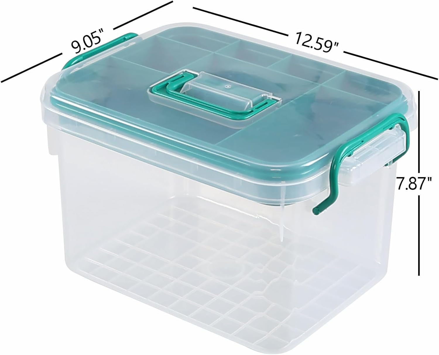 Teyyvn 1 Pack Clear Plastic First Aid Box, Family Medicine Box