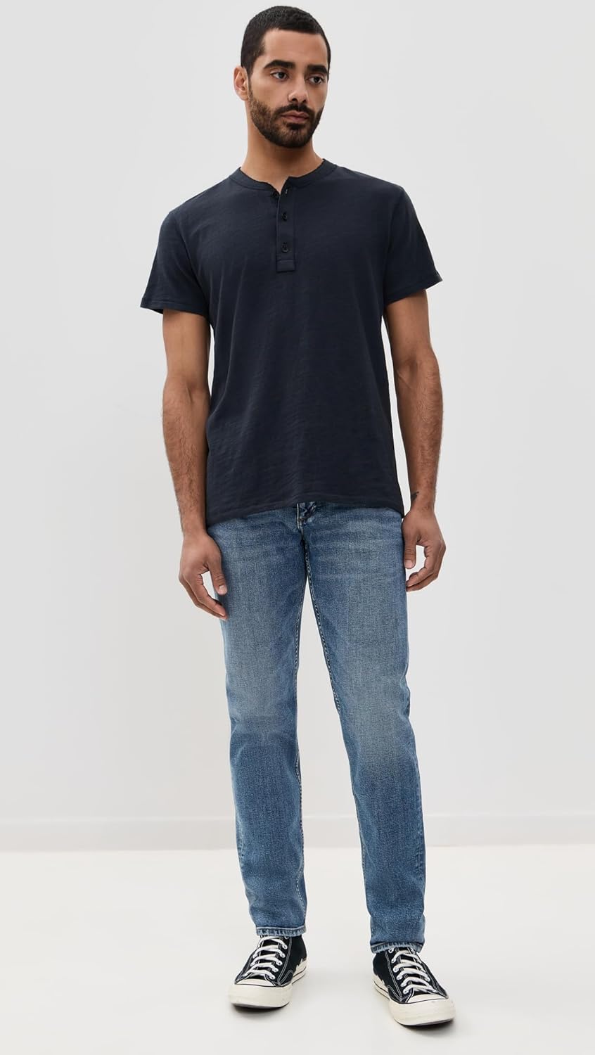 rag & bone Men's Classic Short Sleeve Henley - Image 5