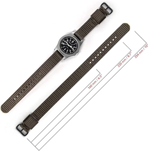 Miniatura 6 de MARATHON Correa de reloj de nailon balístico, grado militar con acero inoxidable, hebilla no magnética