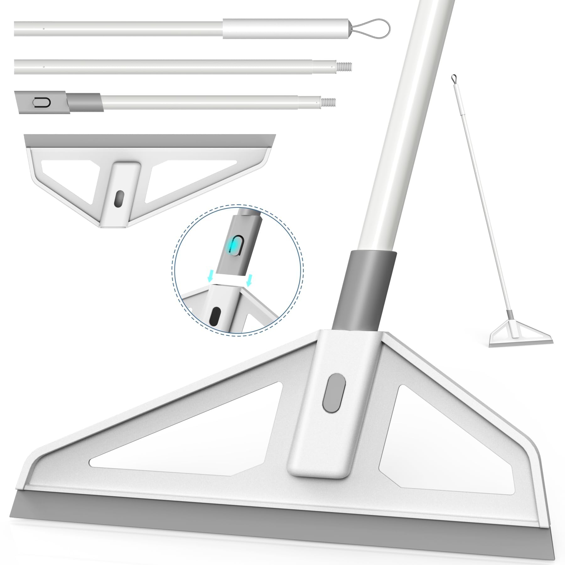 Magic Scrub Broom, Broom Squeegee Multifunction Sweeper With Extension Spray Mop Rods More Durable Quick Drying Water And Dust Remover Silicone Floor