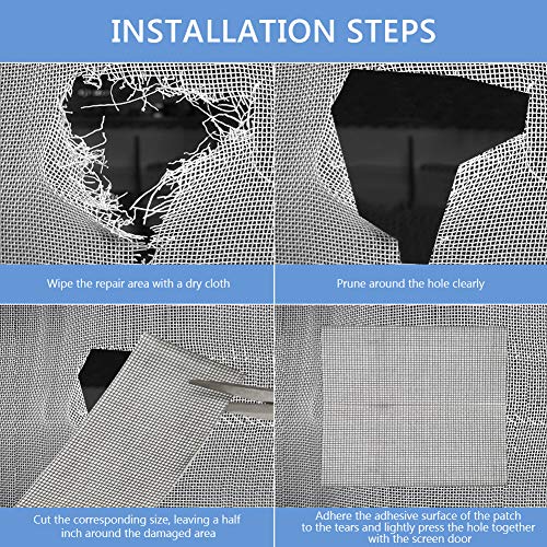 Wiwaplex Screen Repair Tape, 2" Width Fiberglass Screen Repair, 3-Layer Strong Self Adhesive & Waterproof Window/Door Repair Patch, Covering Mesh Repair Holes Tears - Gray (79.4”) (1 Roll) #TOP1