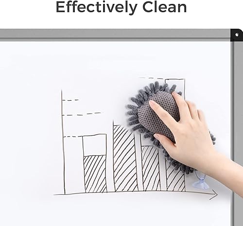 Miniatura 2 de LOUKIN Shag Borrador de borrado en seco (limpiador de pizarra blanca de 3.4 onzas líquidas incluido), borrador de pizarra blanca de microfibra,