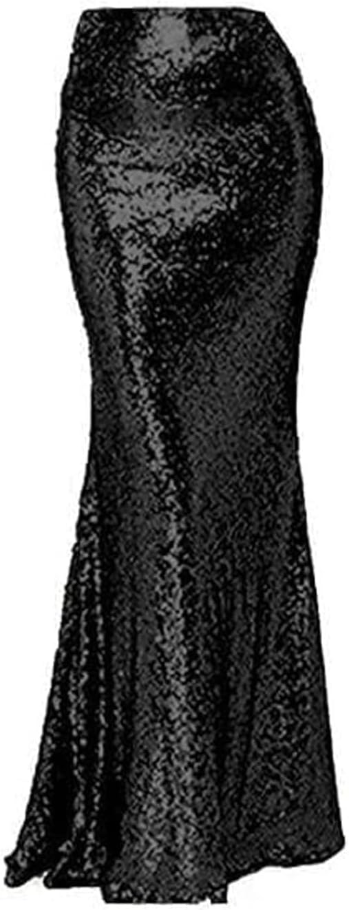 Mermaid Costume Mermaid Sequin Maxi Skirt Women Ladies Sequin