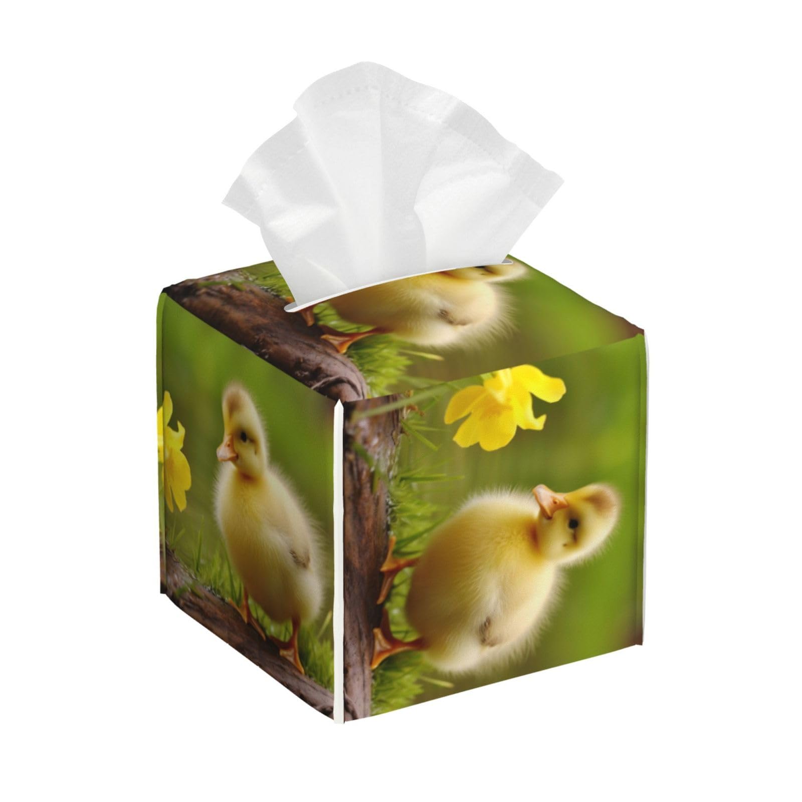 Cute Baby Ducks Tissue Box Cover Square Cube Boxes