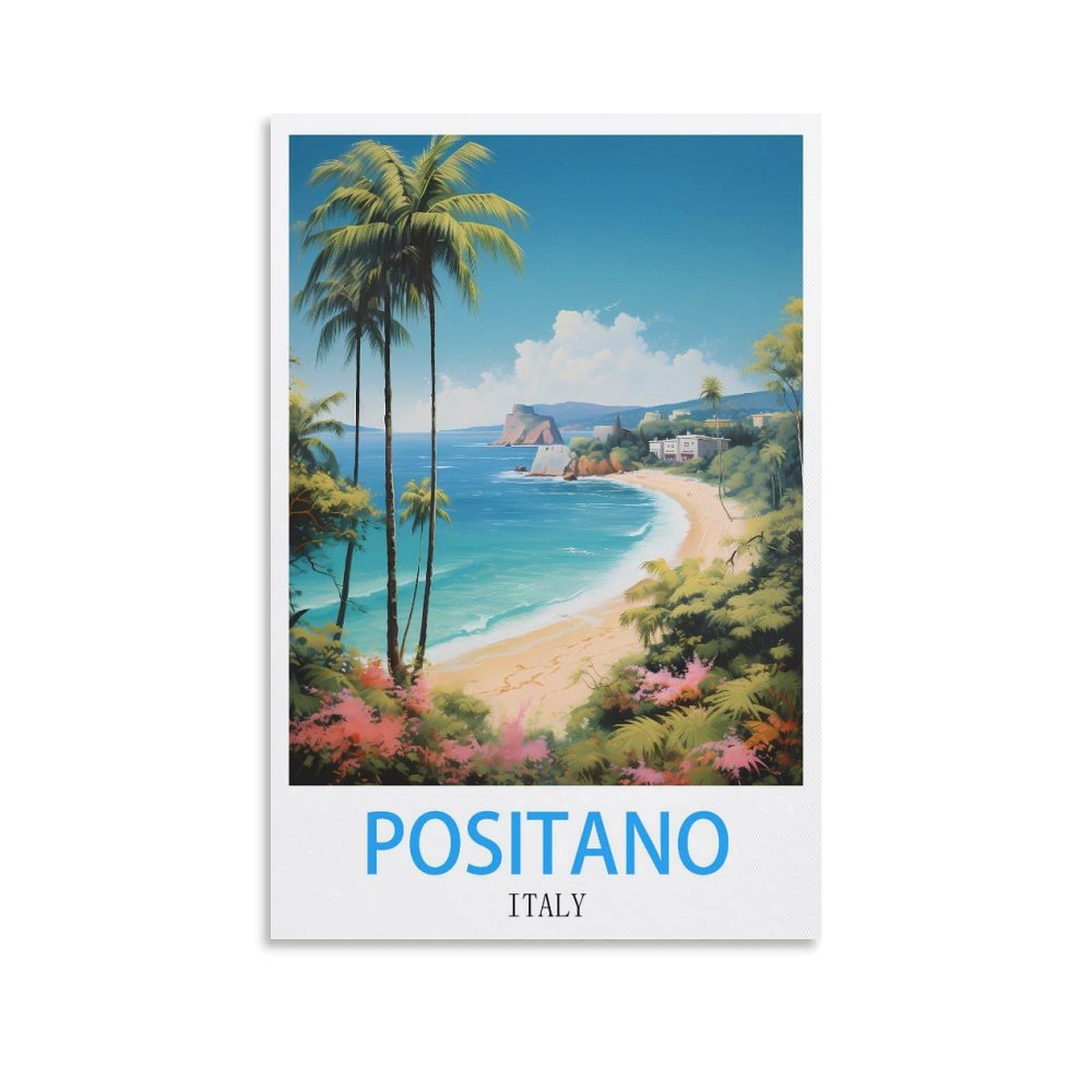 Metal Tin Sign Positano Italys Wall Art Vintage Decor for Man Cave Garages Home Bedroom Retro Decor 15x30cm