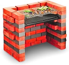 Trendi DIY Brick Charcoal BBQ Barbecue Stainless Steel Cooking Grill Kit | Ash Tray | Outdoor Cooking | Garden | 2 Piece grill rack