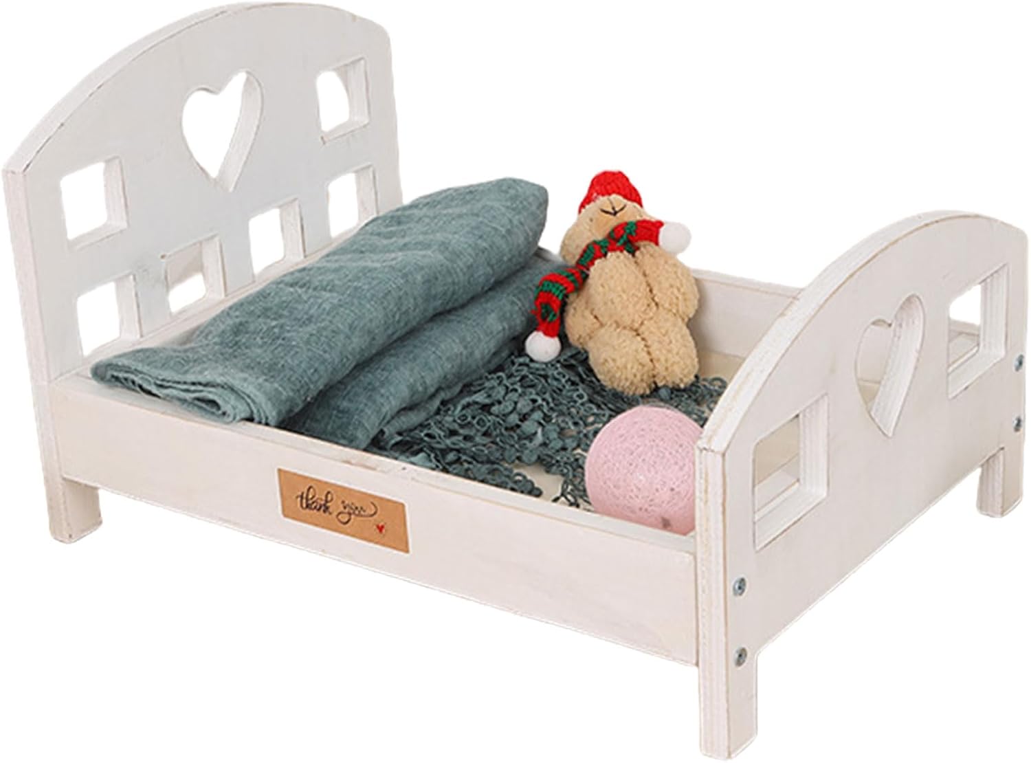 Solid Baby Photography Bed Removable Wood Bed Pictures Taking Crib Backdrop Studio Photoshoots Props for Newborns Baby Photoshoot Props
