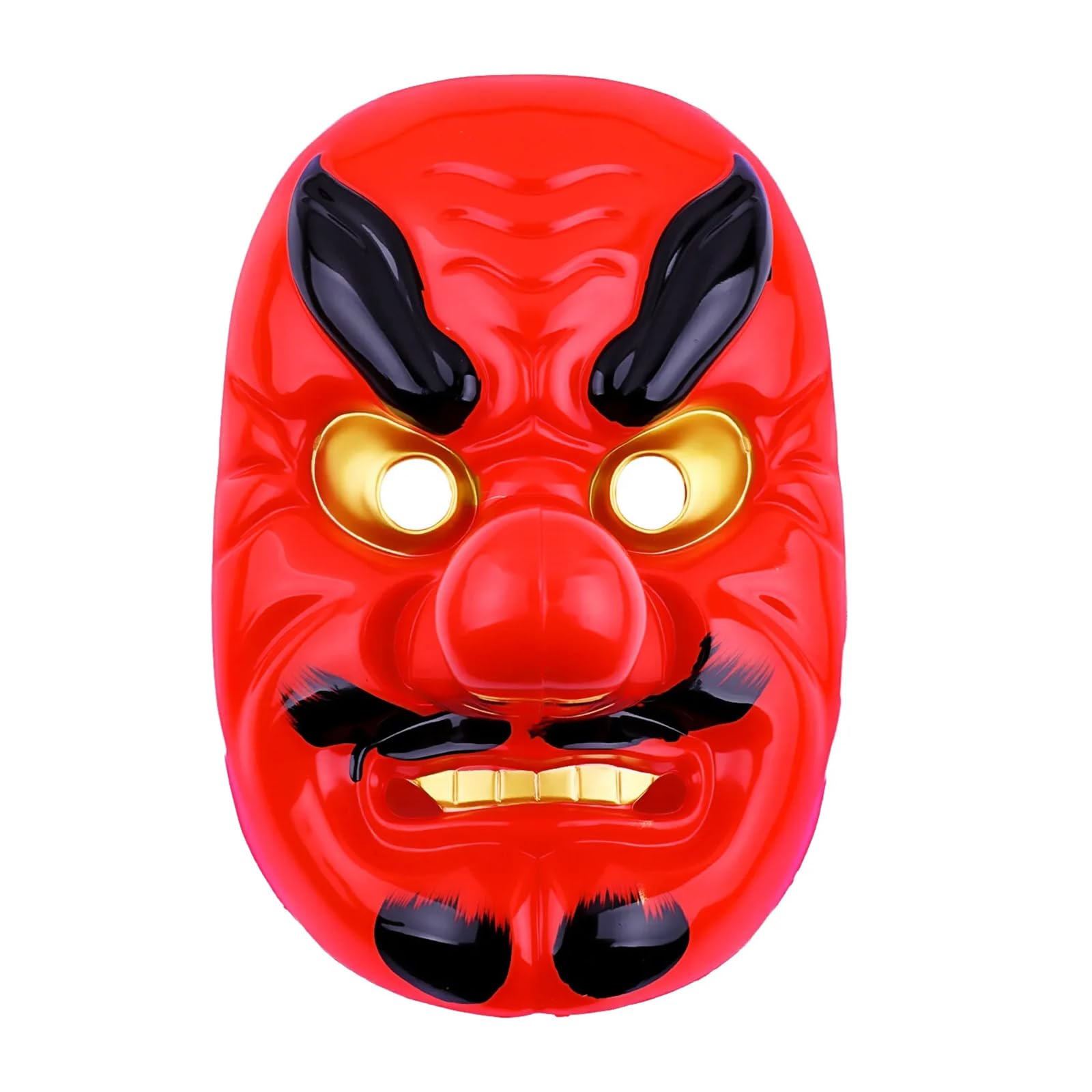 HAICN Japanese Tengu Noh Cosplay Mask Red PVC For Halloween Party Costume Accessory