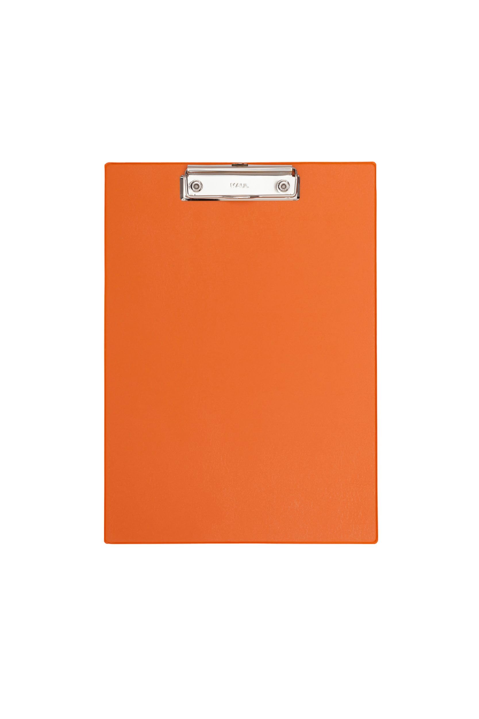MAUL 2335243 A4 Portrait Clipboard with Foil Cover - Orange โ image 1
