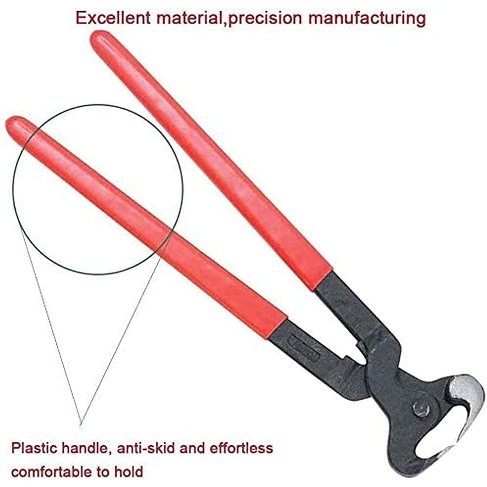 14'' Tronchesino per Zoccoli da Maniscalco per Cavalli, Kit di Utensili per Pinze A Ferro di Cavallo con Materiale in Acciaio al Carbonio, Impugnatura in Gomma Antiscivol,