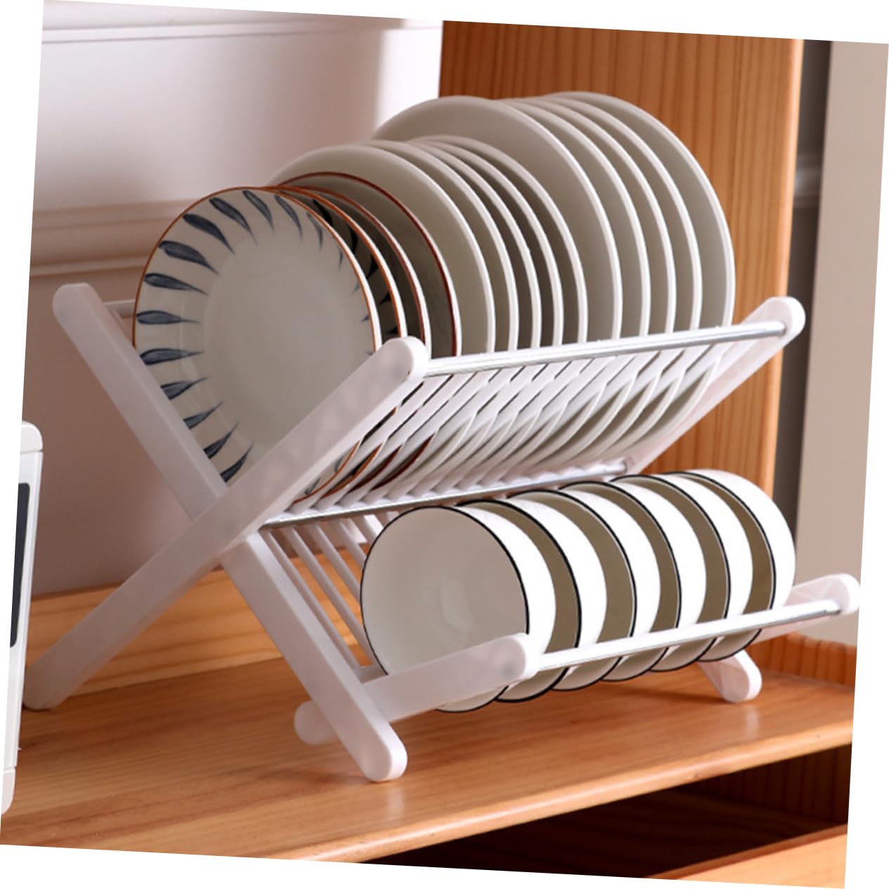 Égouttoir À Vaisselle Pliable Pour Cuisine Égouttoir À Vaisselle Pliable Plateau D'égouttage Blanc Capacité Organisez Votre Cuisine