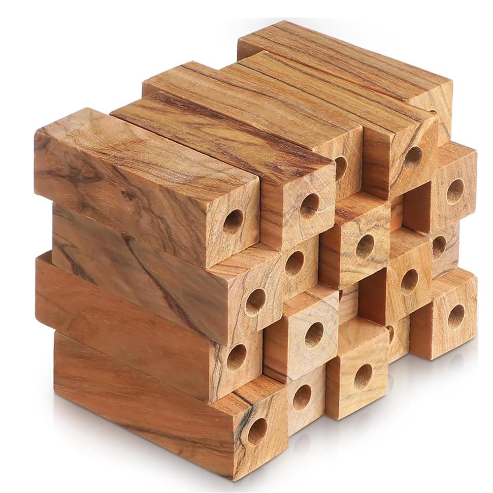 20 Stück Vorgebohrte 7 mm Olivenholz-Stiftrohlinge zum Drechseln, Stiftdrehset für Stiftherstellungsbedarf, 2 1/2 X 3/4 X 3/4