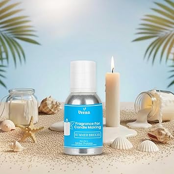 Veena Candle Making Perfume, Fragrance Oil, Diffuser Oil Used for Puja, Party, Wedding, Scented Home Fragrance (Summer Breeze 25 ml)