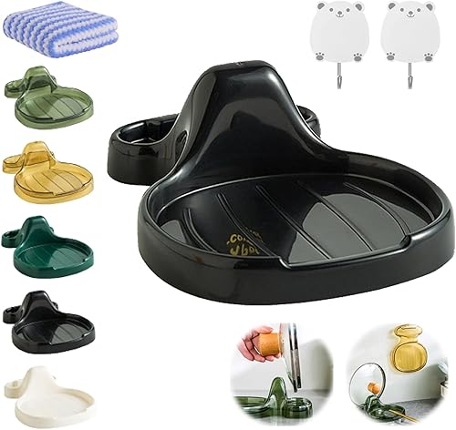 Espátula de cocina multifunción con soporte para tapa, soporte versátil para cucharones, soporte para cuchara de cocina resistente al calor, soporte