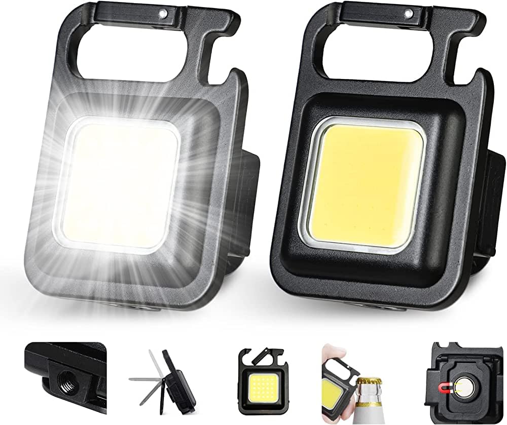 Ecomercekart 2000 Lumens LED COB Key Chain Flashlights Small Water Resistant USB Rechargeable Magnetic Work Light 3 Light Modes Portable Mini Light (B0C7HXFT5R) Amazon Price History, Amazon Price Tracker
