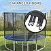 SUOGROLI Trampoline Safety Net, 4/4.6/5/6/8/10/12/13/14/16FT Garden Trampoline Replacement Net, Kids Protective Fences,150cm-6Poles-5ft,Black