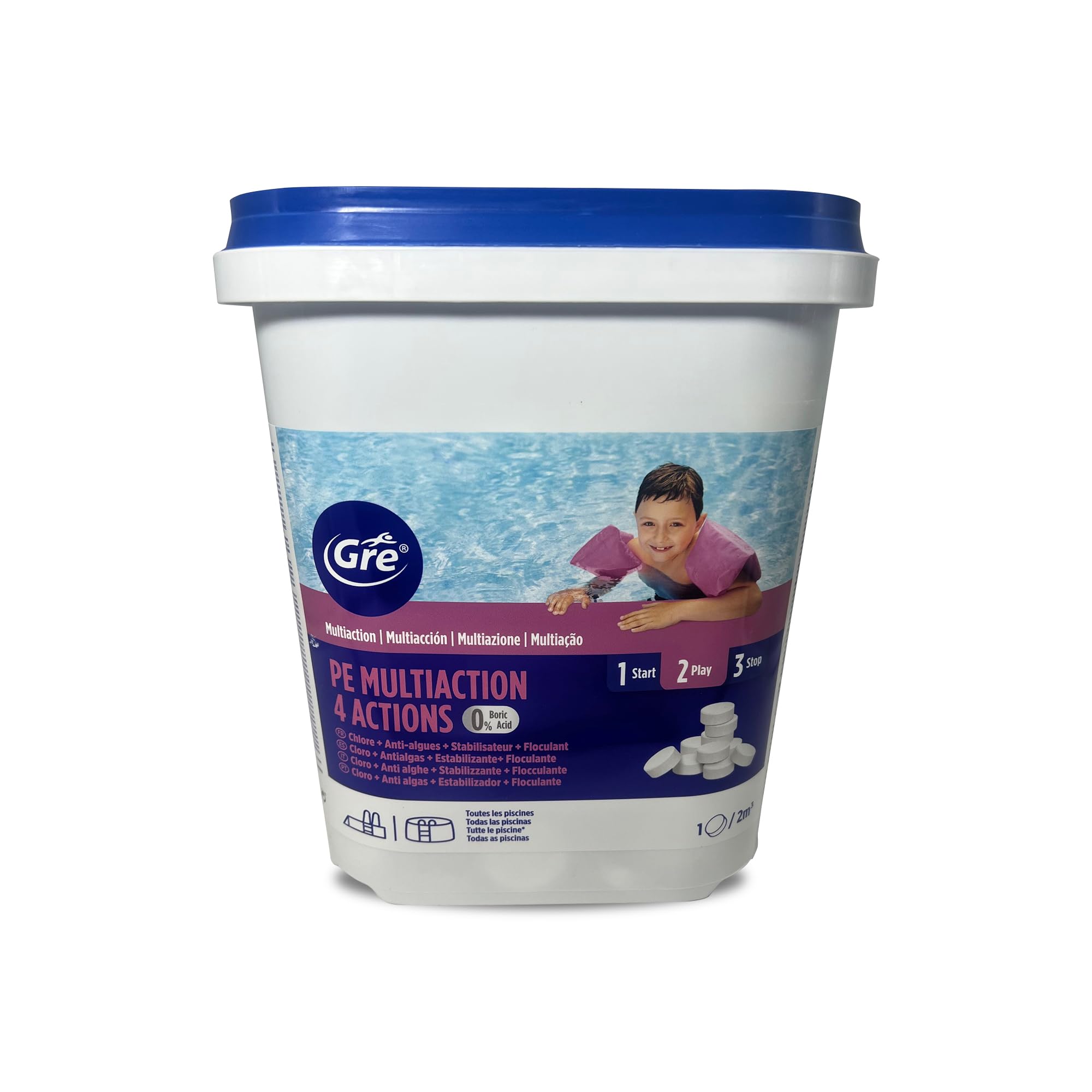 Gre 76033NB - Trattamento 4 Azioni, Zero Borico, Pastiglie 20gr - 5kg