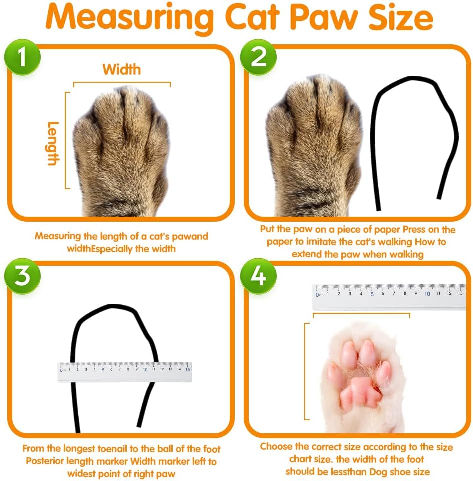 review 4 PCS Cat Mittens to Prevent Scratching,Mesh Breathable Cat Shoes,Adjustable Cat Anti Scratch Gloves,Suitable for Cats When Bathing and Nail Trimming