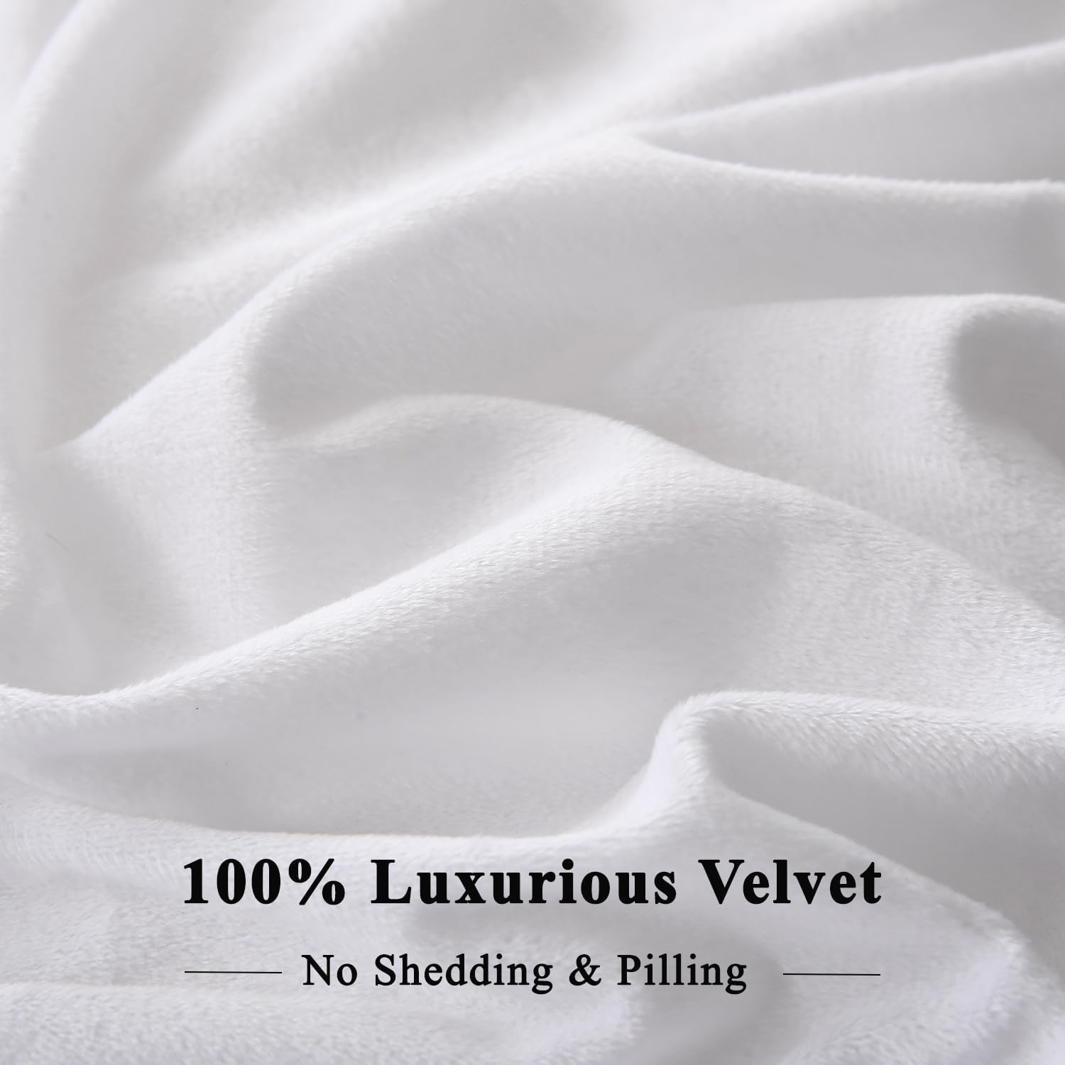 NOKOLULU Duvet Cover Queen Size: 3 Pieces Polar Fleece Velvet Bedding Set (1 Duvet Cover & 2 Pillow Shams) Soft Fuzzy Flannel Duvet Cover Set with Zipper Closure & Corner Ties, 90" x 90", White