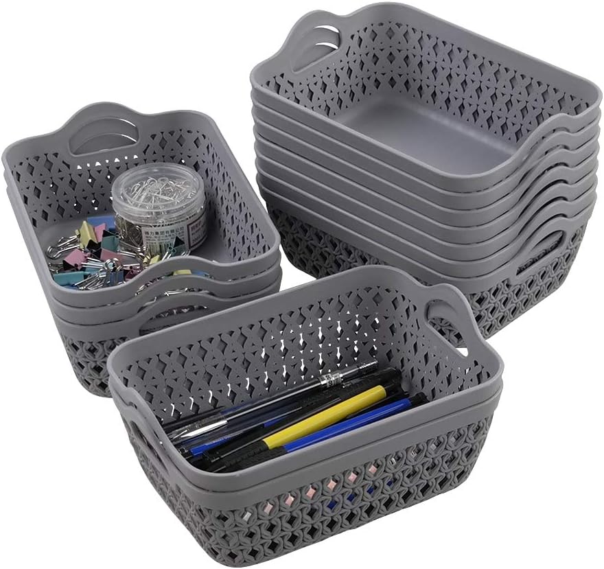Amazon.com: Ortodayes Plastic Storage Basket Tray, Mini Storage Trays ...
